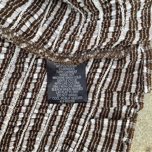 NWT Sanctuary Anthropologie Rushed Brown & White Cropped Tank Top. Small. New! - Picture 7 of 7